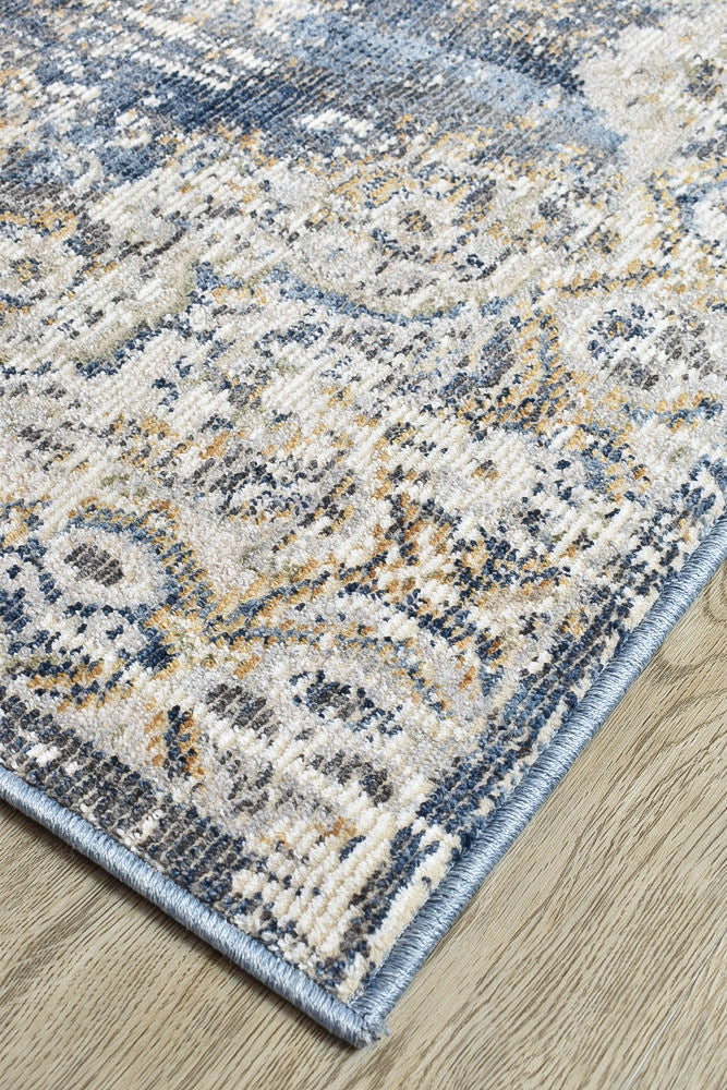 Ocean Breeze Dark Blue Transitional Grace Rug, [cheapest rugs online], [au rugs], [rugs australia]