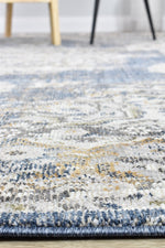 Ocean Breeze Dark Blue Transitional Grace Rug, [cheapest rugs online], [au rugs], [rugs australia]