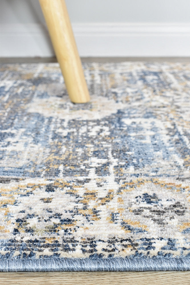Ocean Breeze Dark Blue Transitional Grace Runner Rug, [cheapest rugs online], [au rugs], [rugs australia]
