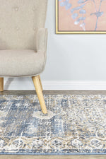 Ocean Breeze Dark Blue Transitional Grace Rug, [cheapest rugs online], [au rugs], [rugs australia]