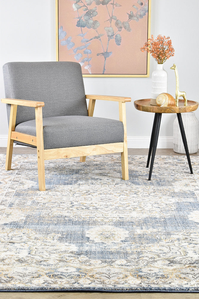Ocean Breeze Dark Blue Transitional Grace Rug, [cheapest rugs online], [au rugs], [rugs australia]
