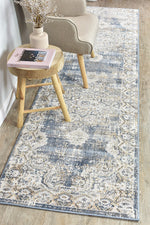 Ocean Breeze Dark Blue Transitional Grace Runner Rug, [cheapest rugs online], [au rugs], [rugs australia]