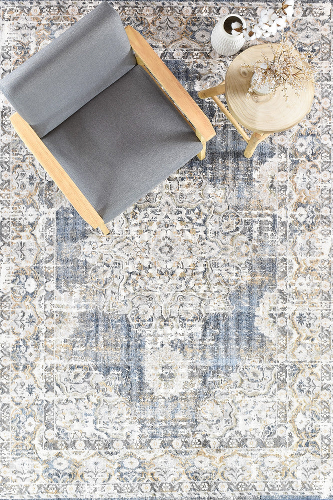 Ocean Breeze Dark Blue Transitional Grace Rug, [cheapest rugs online], [au rugs], [rugs australia]