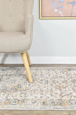 Ocean Breeze Blue Grey Transitional Heritage Runner Rug, [cheapest rugs online], [au rugs], [rugs australia]