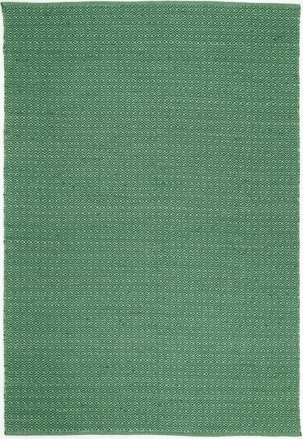 Myra Natural Wool Green Diamond Rug