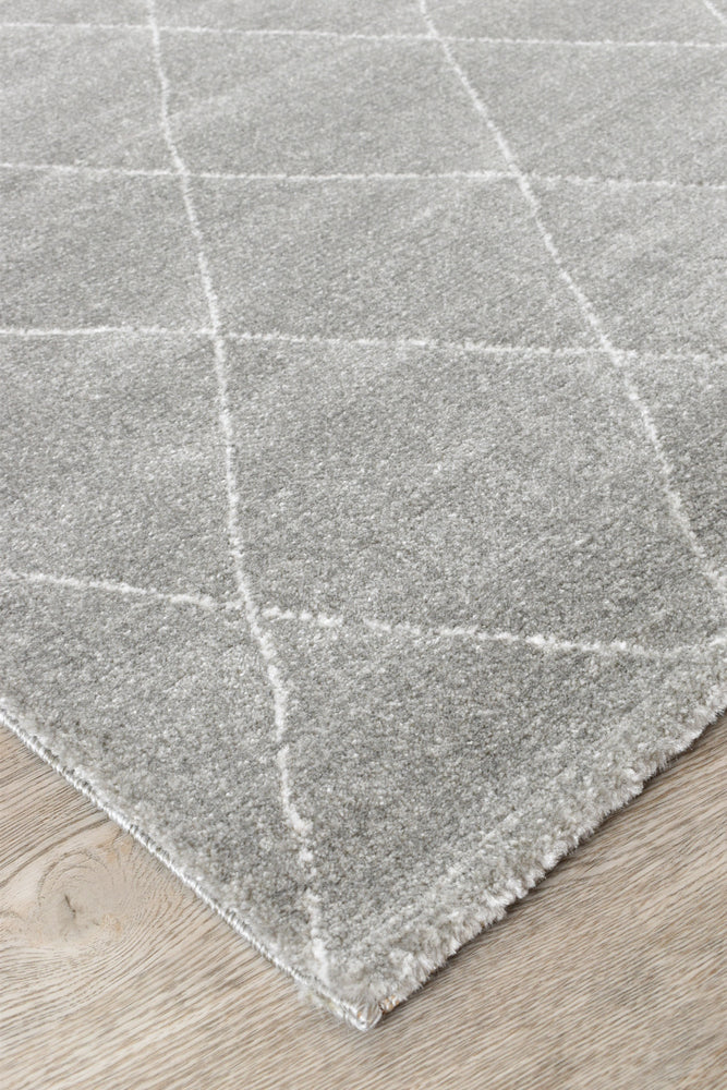 Harmony Silver Modern Plush Diamond Rug, [cheapest rugs online], [au rugs], [rugs australia]