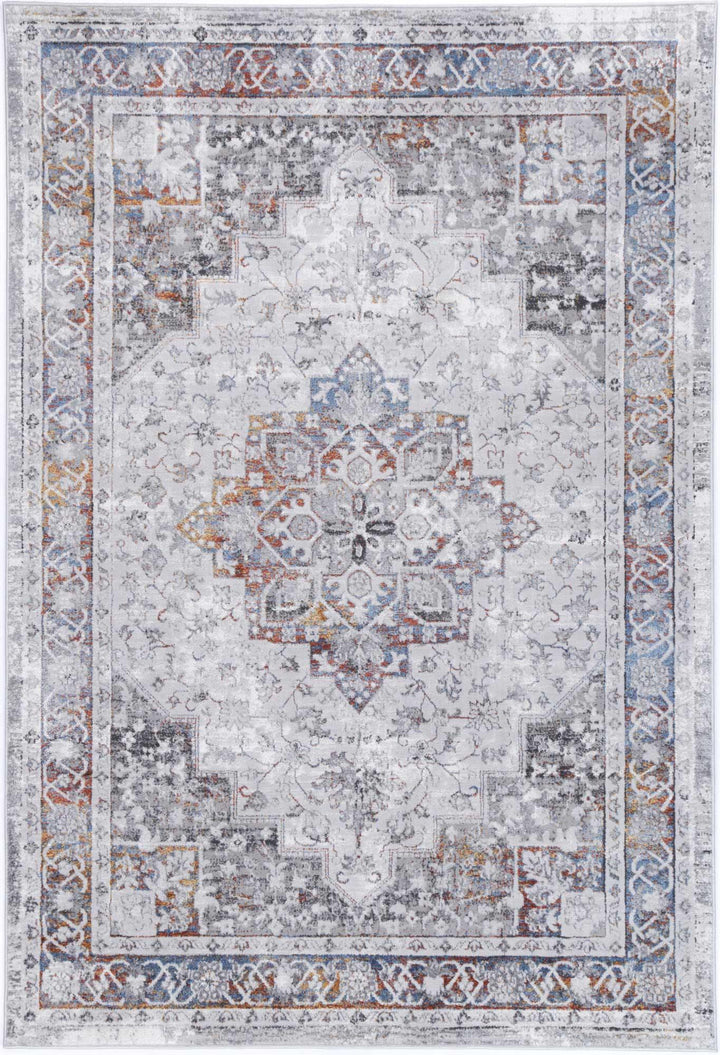 Drift Tribal Grey Multi Floral Rug - The Rugs