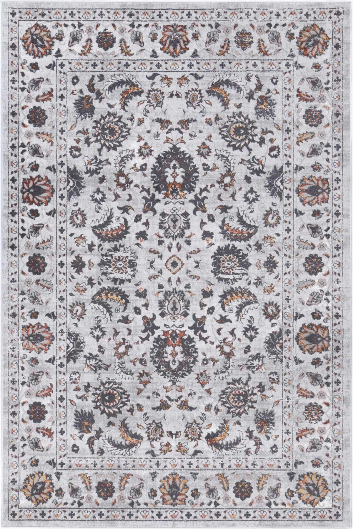 Drift Dark Grey Charcoal Floral Rug - The Rugs