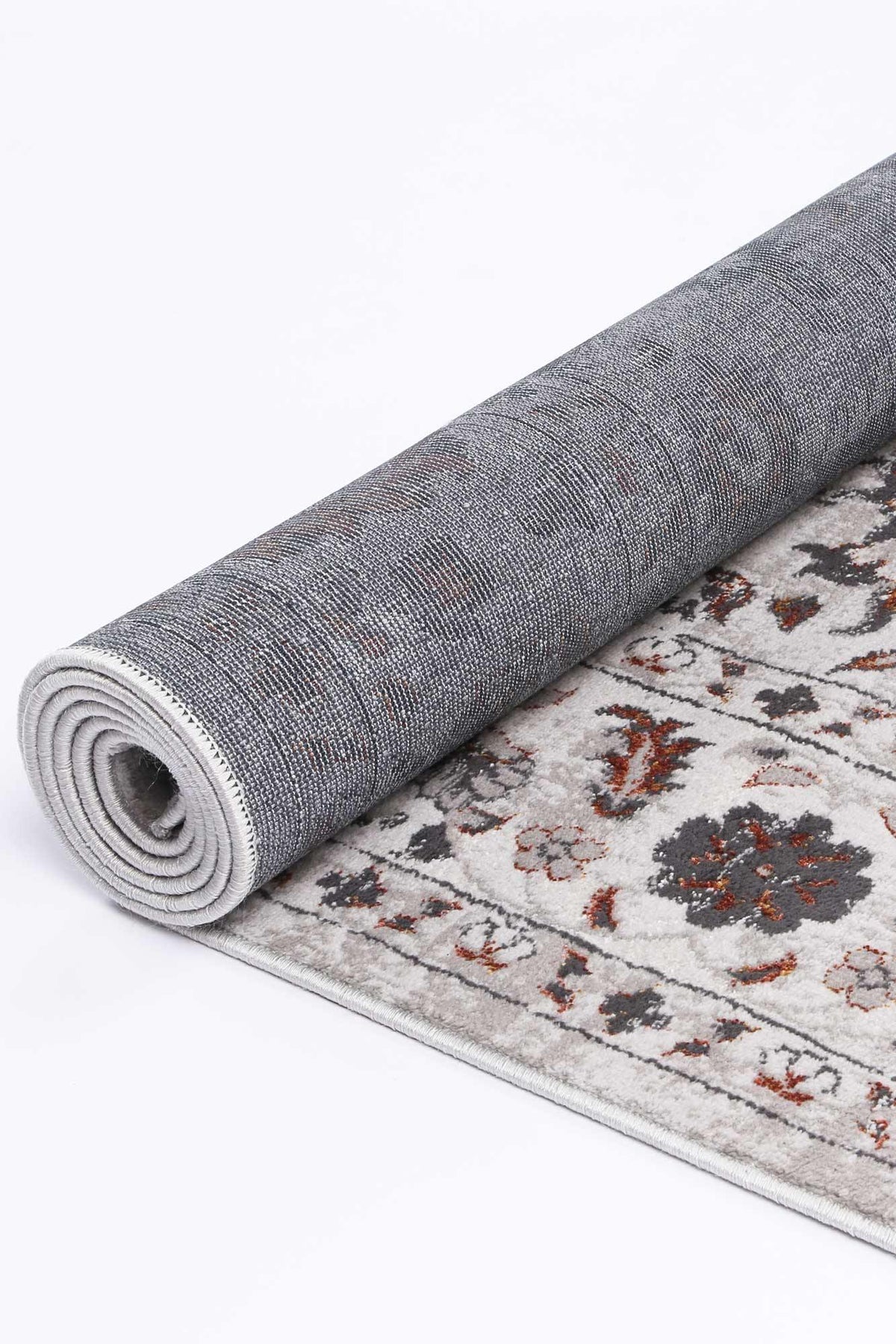 Drift Dark Grey Charcoal Floral Rug - The Rugs