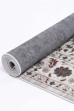 Drift Dark Grey Charcoal Floral Rug - The Rugs