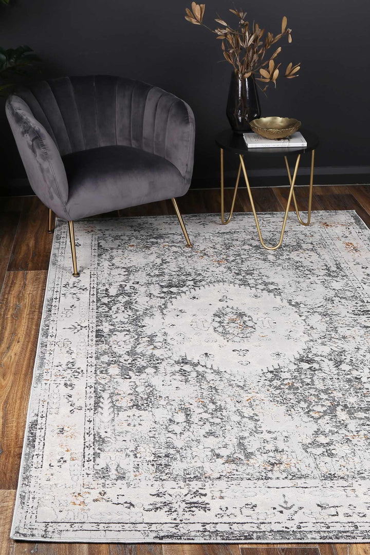 Drift Traditional Grey Rug - The Rugs