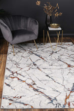 Drift Grey Multi Marble Abstract Rug - The Rugs
