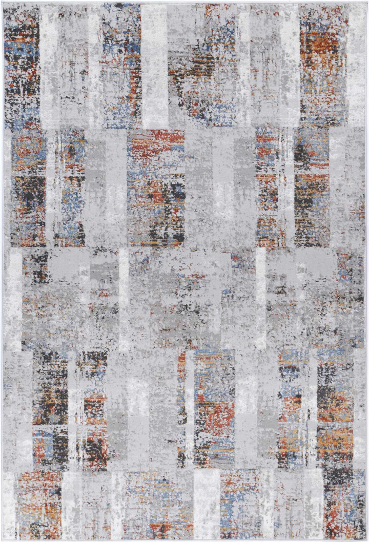 Drift Grey Rust Abstract Rug - The Rugs