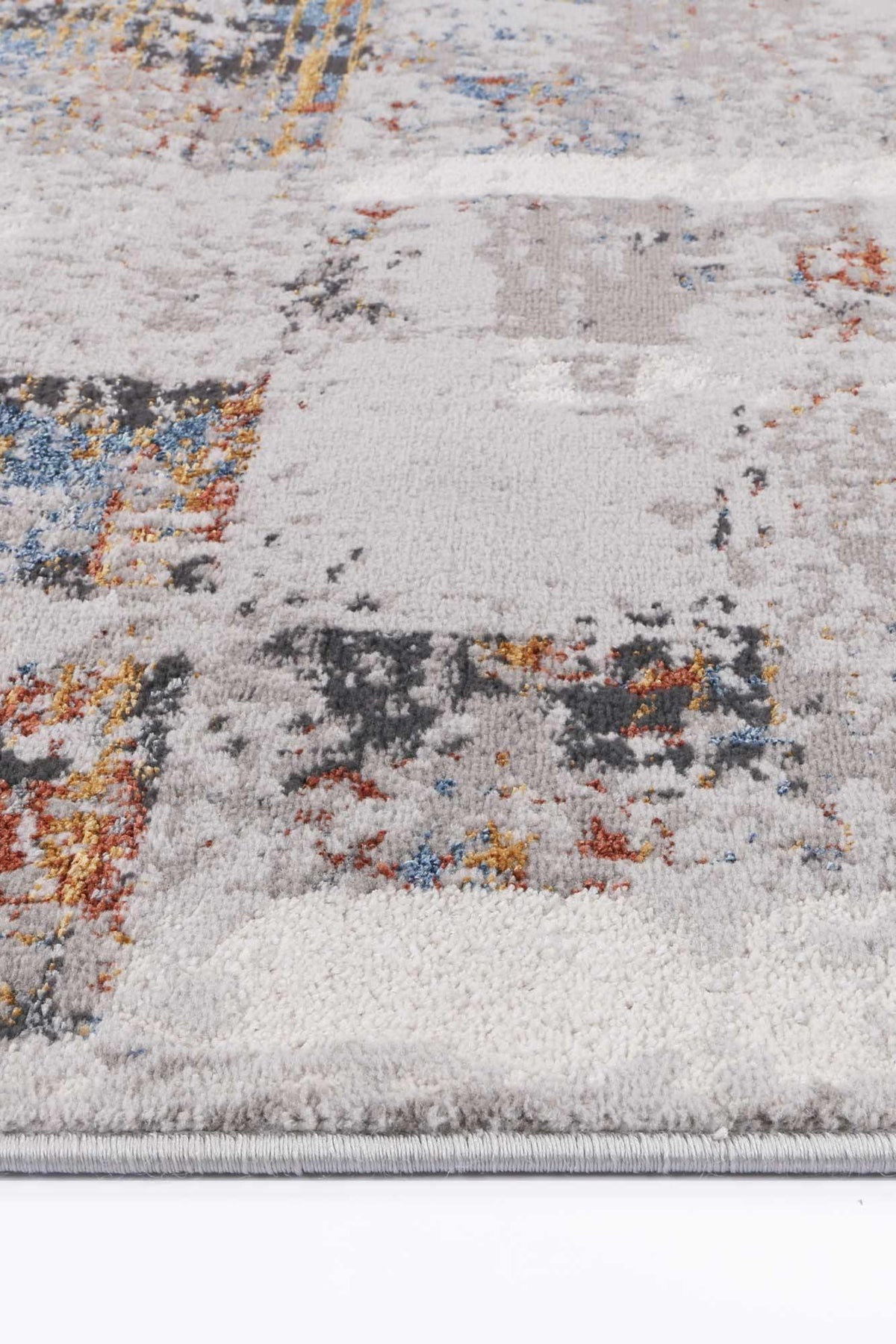 Drift Grey Rust Abstract Rug - The Rugs