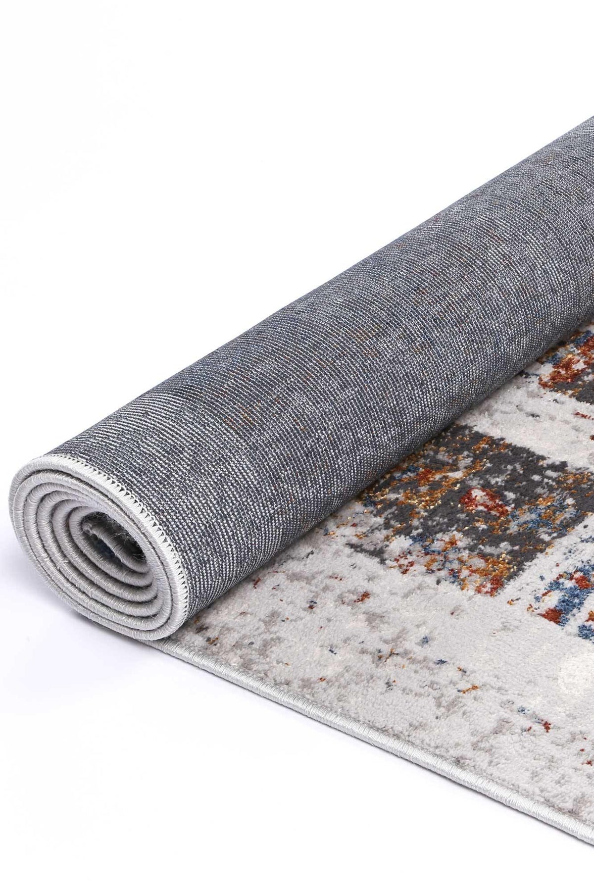 Drift Grey Rust Abstract Rug - The Rugs