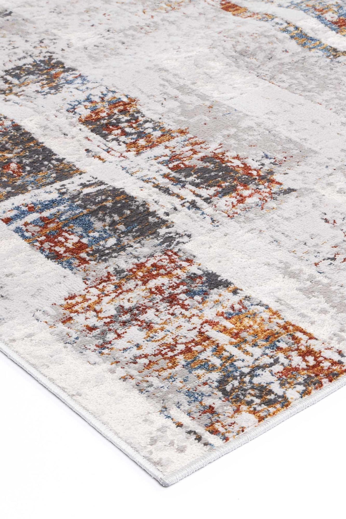 Drift Grey Rust Abstract Rug - The Rugs