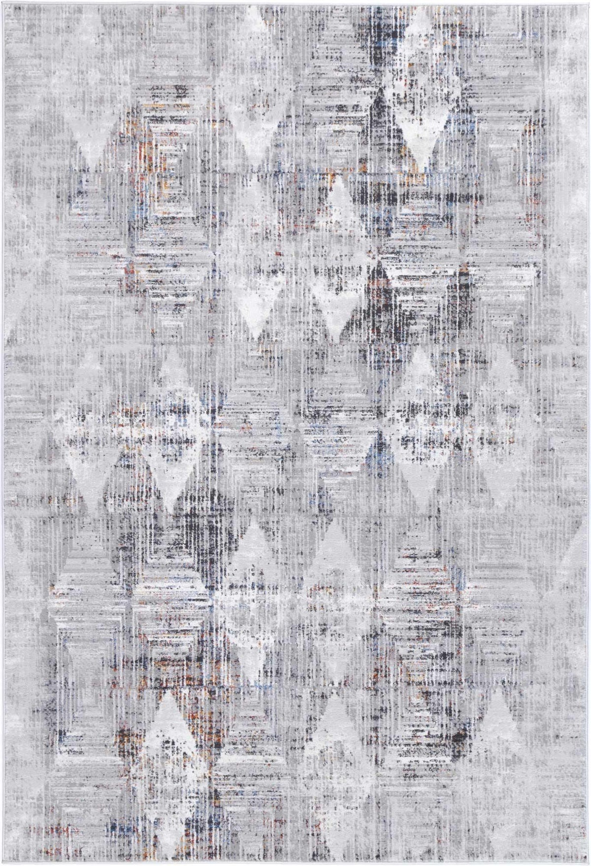 Drift Grey Multi Diamond Transitional Rug - The Rugs