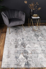 Drift Grey Multi Diamond Transitional Rug - The Rugs