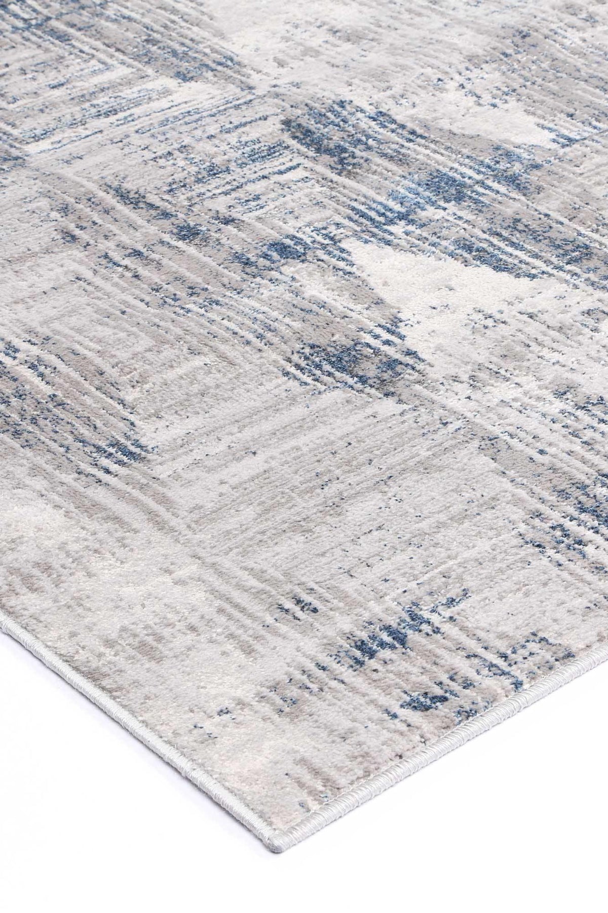Drift Grey Blue Diamond Rug - The Rugs