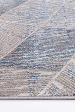 Drift Grey Blue Tiled Geometric Rug - The Rugs