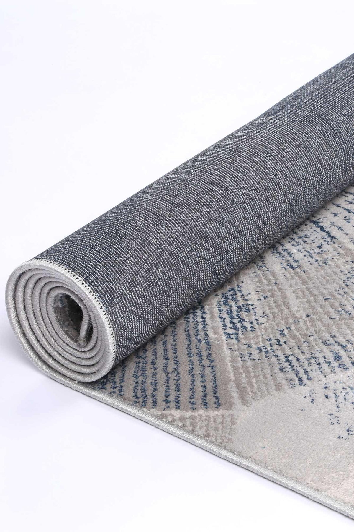 Drift Grey Blue Tiled Geometric Rug - The Rugs