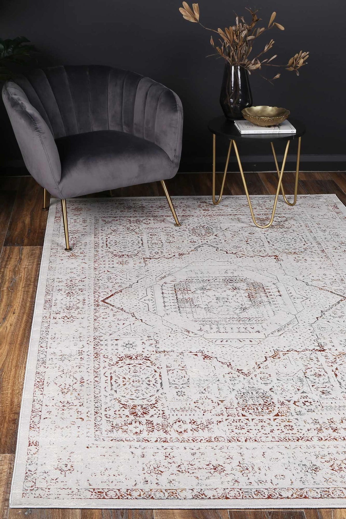 Drift Rust Traditional Rug - The Rugs