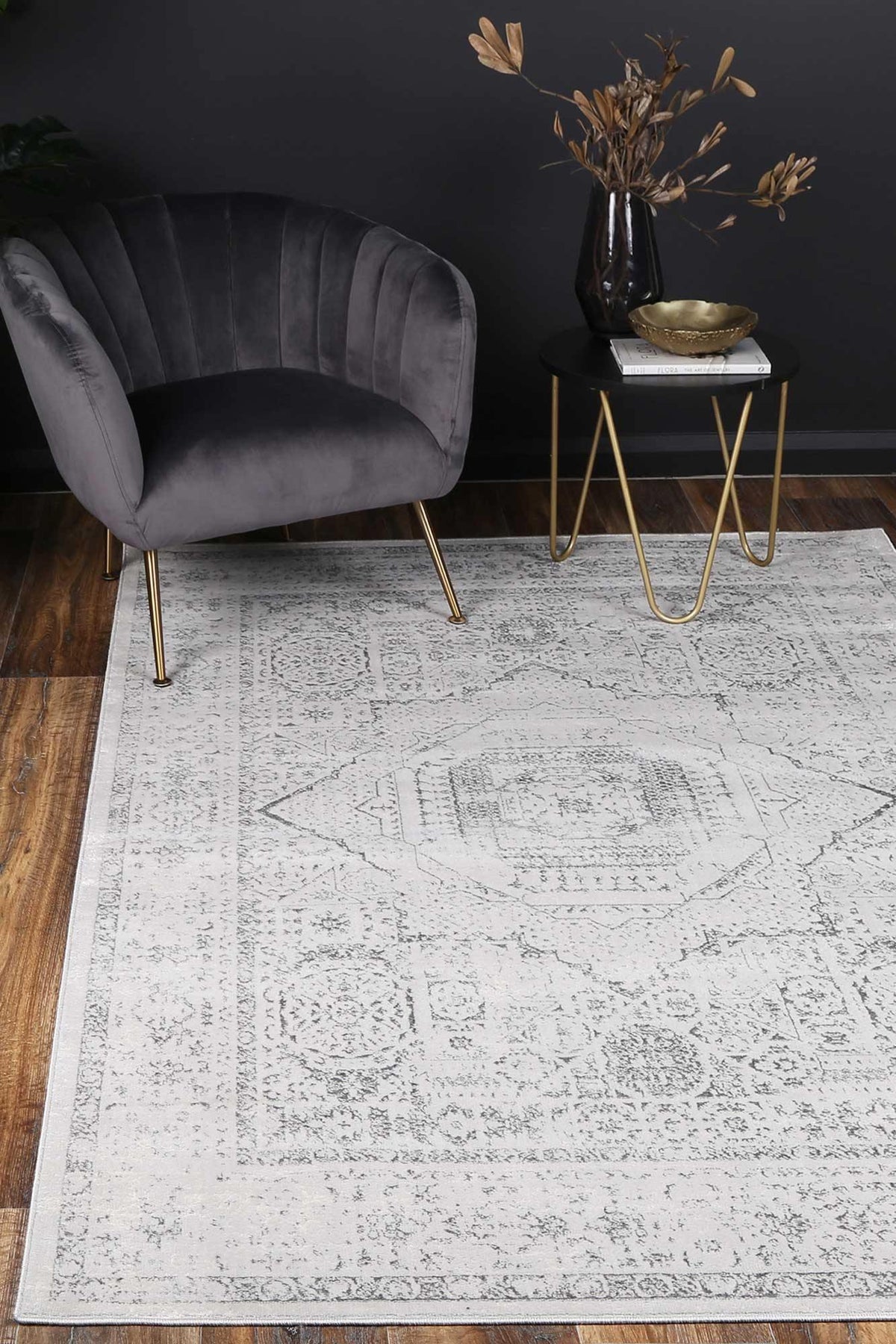 Drift Grey Traditional Rug - The Rugs