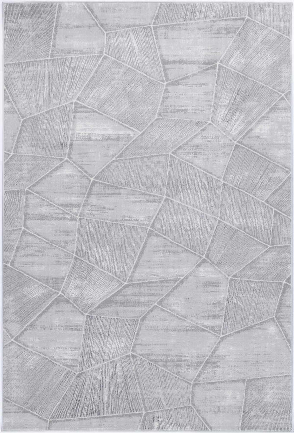 Drift Grey Tiled Geometric Rug - The Rugs