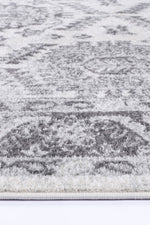 Alpine White Grey Traditional Rug