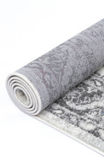 Alpine White Grey Traditional Rug
