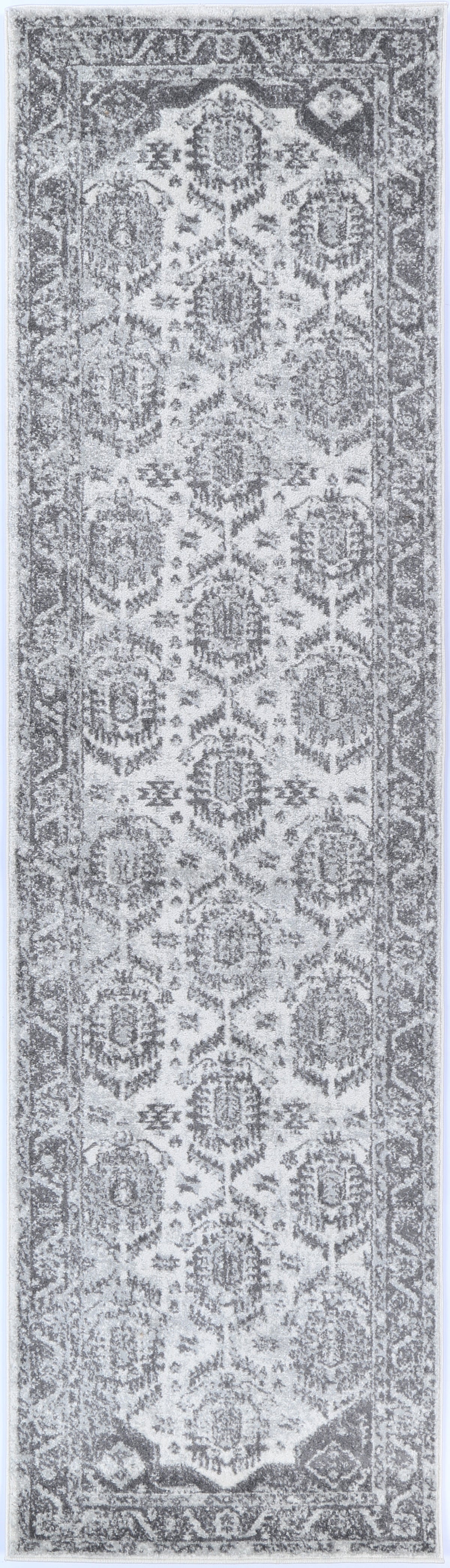 Alpine White Grey Traditional Rug
