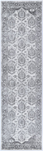 Alpine White Grey Traditional Rug