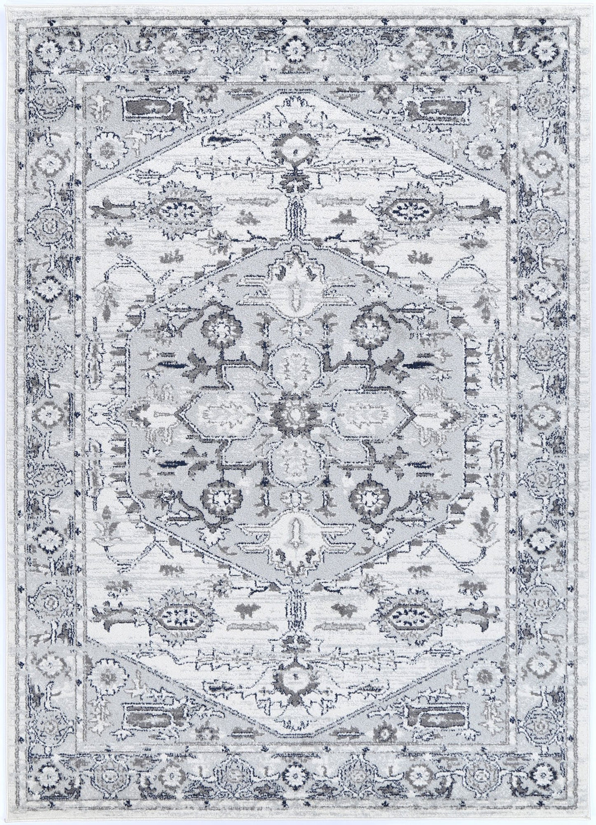 Alpine Grey White Rug