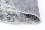 Alpine Grey White Round Rug
