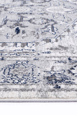 Alpine Grey White Round Rug