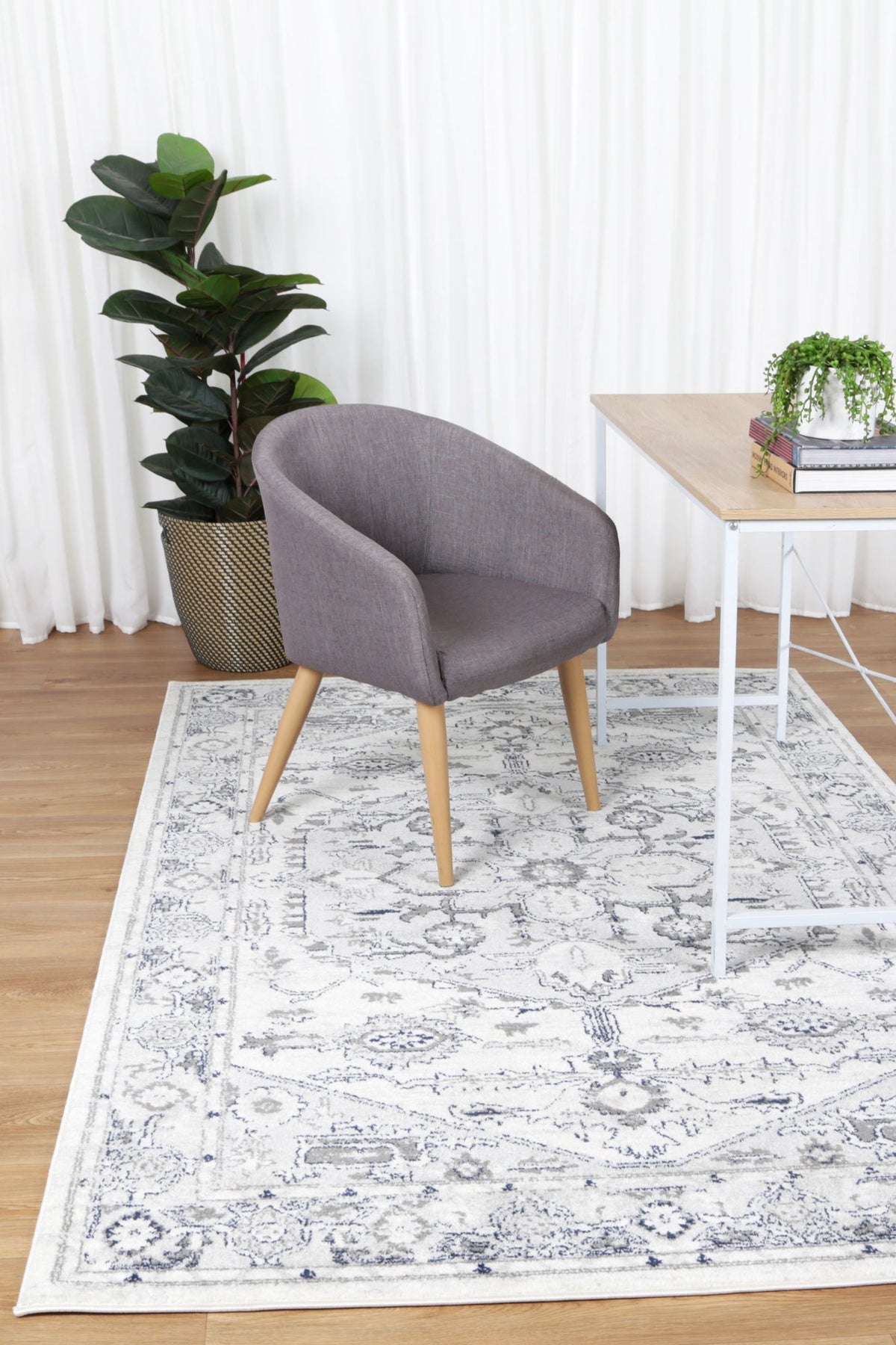 Alpine Grey White Rug