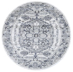 Alpine Grey White Round Rug