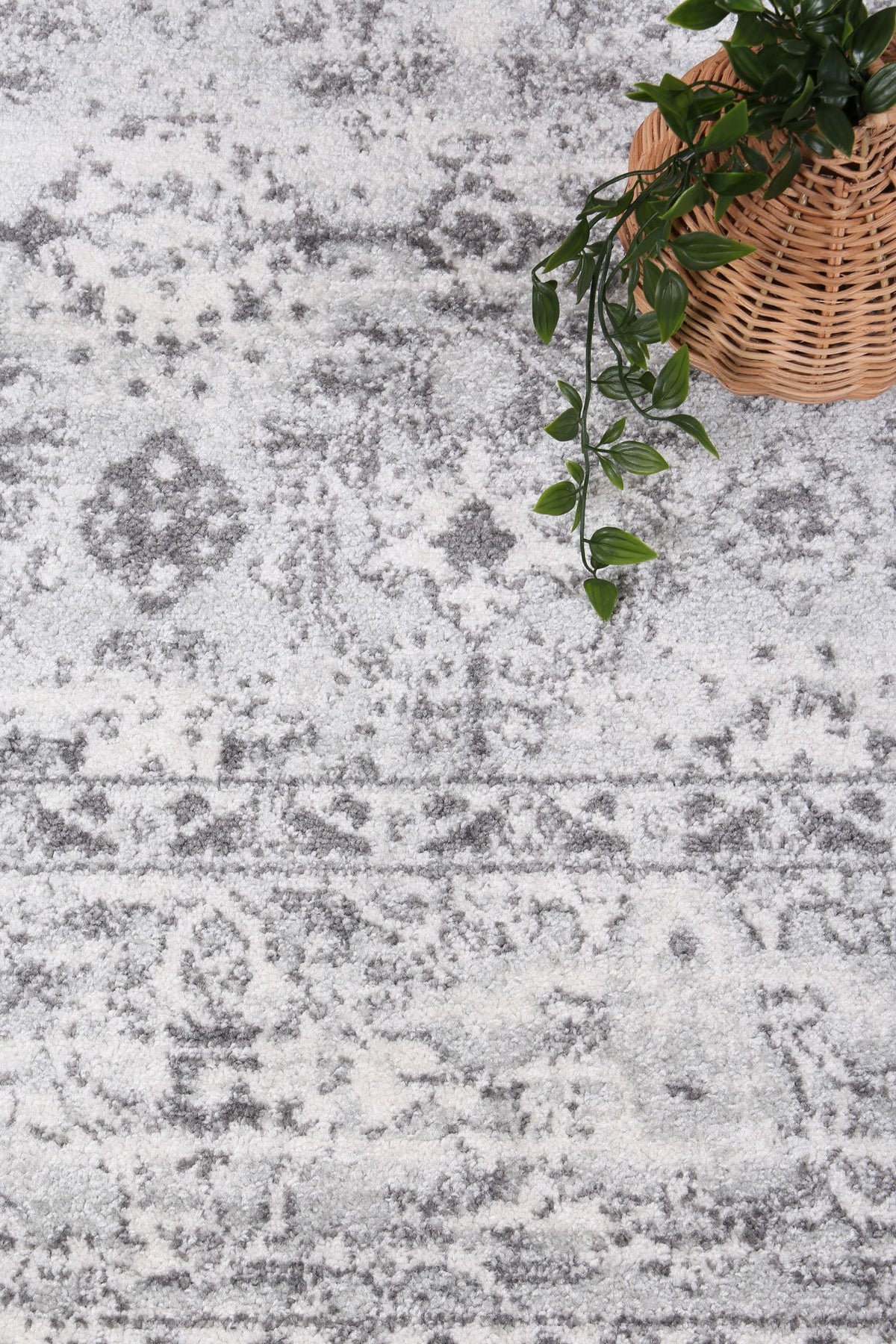 Alpine Grey White Ancient Rug