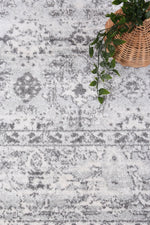 Alpine Grey White Ancient Rug