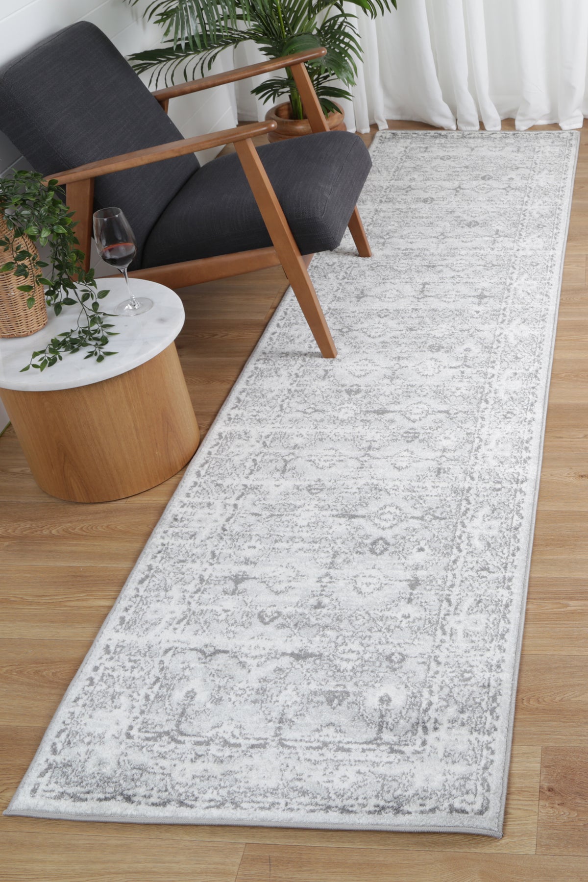 Alpine Grey White Ancient Rug