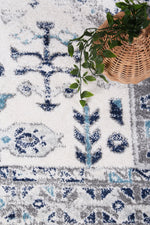 Alpine Cream Blue Traditional Rug