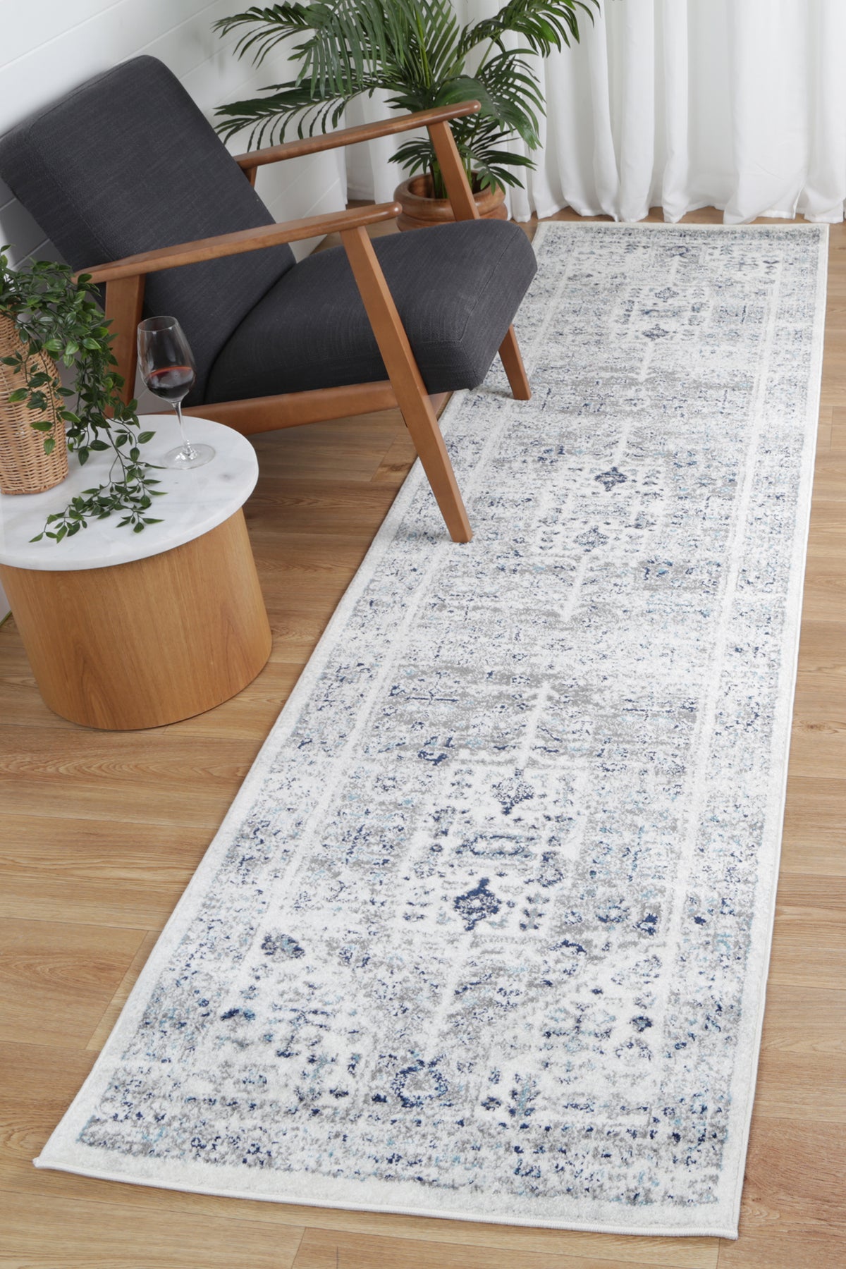 Alpine Cream Blue Traditional Rug