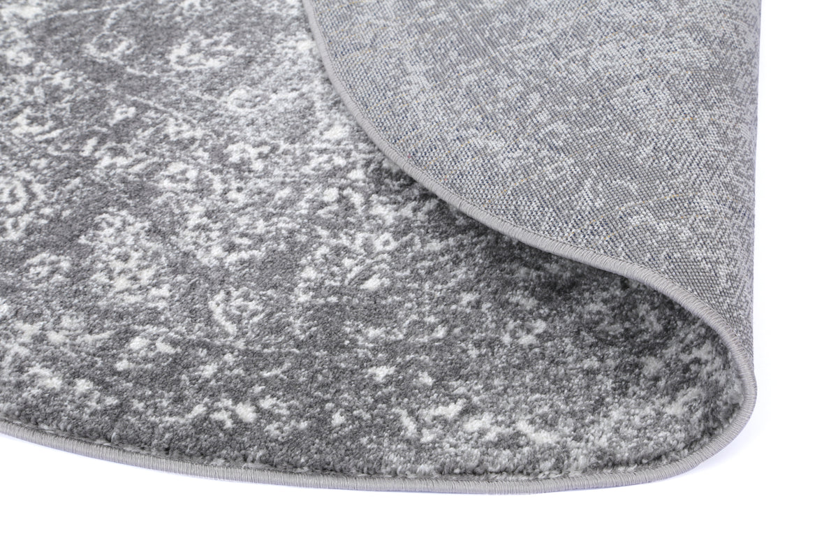 Alpine Grey Transitional Round Rug