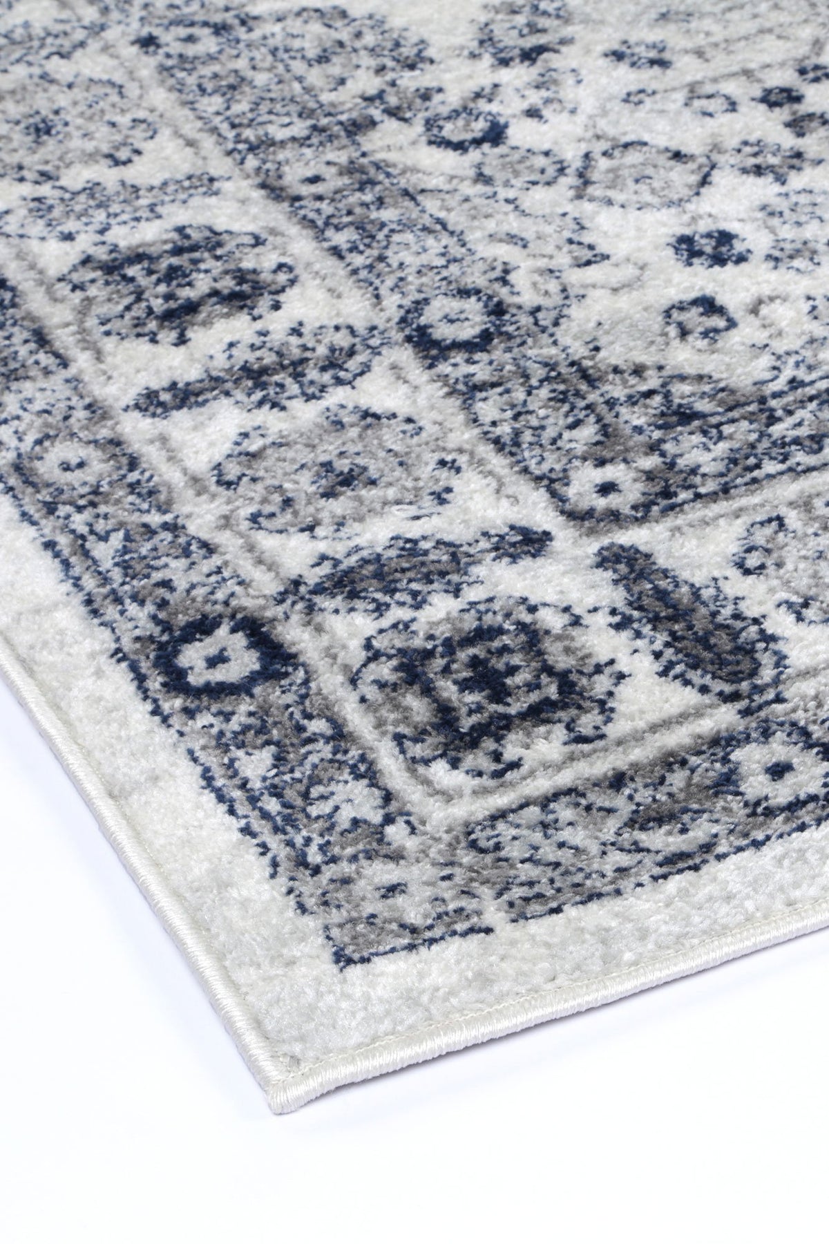 Alpine Navy Cream Traditional Rug