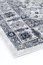Alpine Navy Cream Traditional Rug