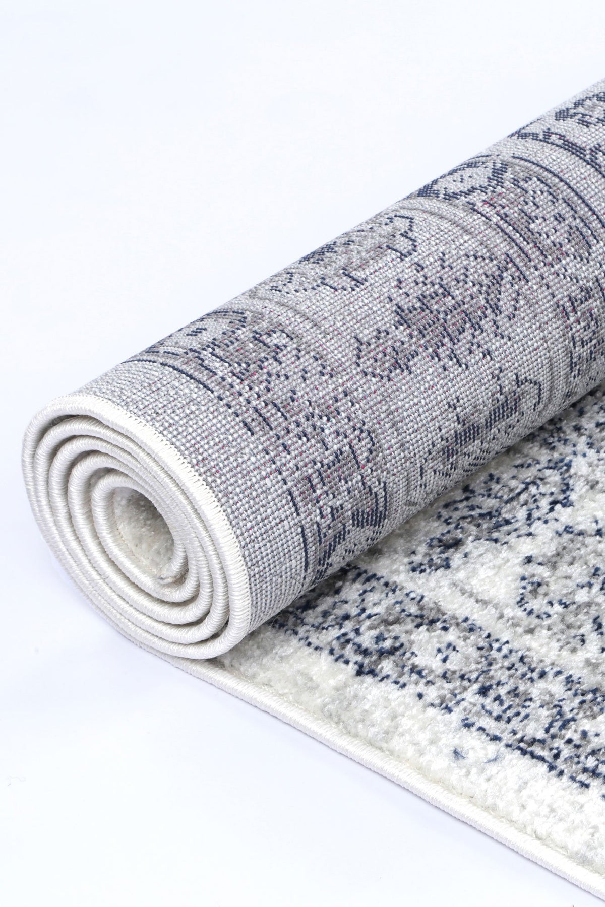 Alpine Navy Cream Traditional Rug