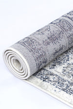 Alpine Navy Cream Traditional Rug