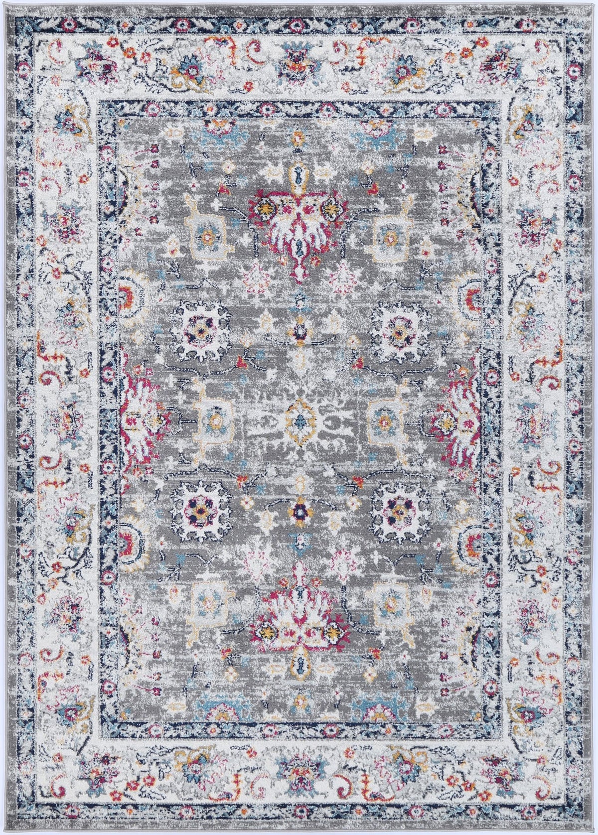 Alpine Grey Multi Traditional Rug