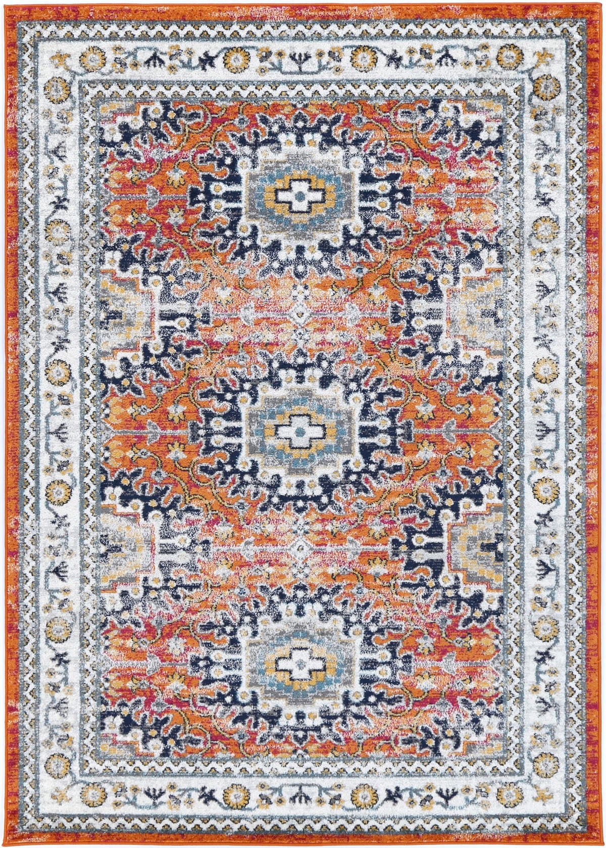 Alpine Rust Multi Traditional Rug