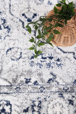 Alpine Cream Navy Floral Rug